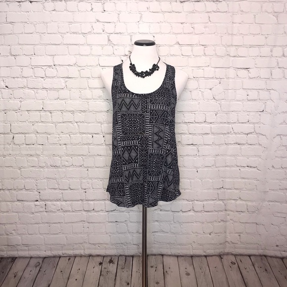 H&M Racerback Tank with Black and White Design - Picture 3 of 8